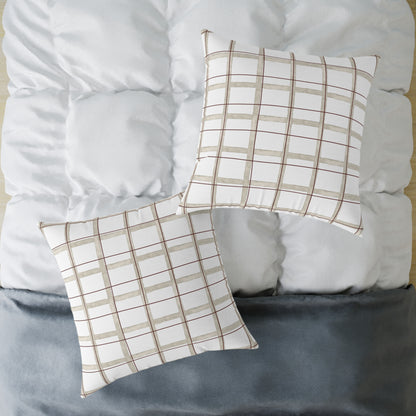 Modern Rustic Square Pillow, Cozy Home Decor, Throw Pillow for Living Room, Farmhouse Style Cushion, Perfect for Gifts
