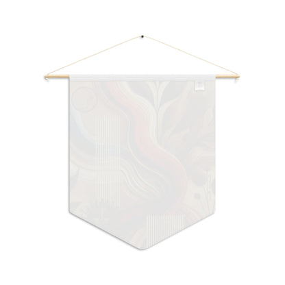 Abstract Earthflow Sun & Moon Wall Banner – Boho Cosmic Pennant | Invaluable Minutia Exclusive