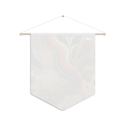 Abstract Earthflow Sun & Moon Wall Banner – Boho Cosmic Pennant | Invaluable Minutia Exclusive