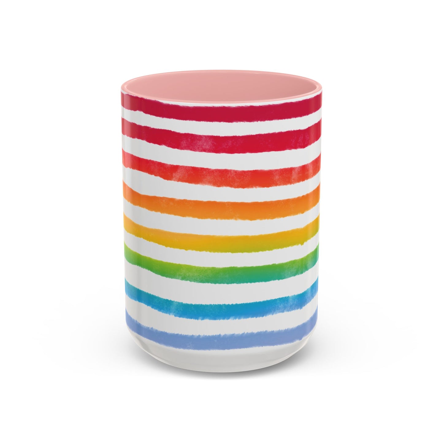 🌈 Bold Rainbow Stripes Pride Mug | 11oz/15oz | Purple Accent