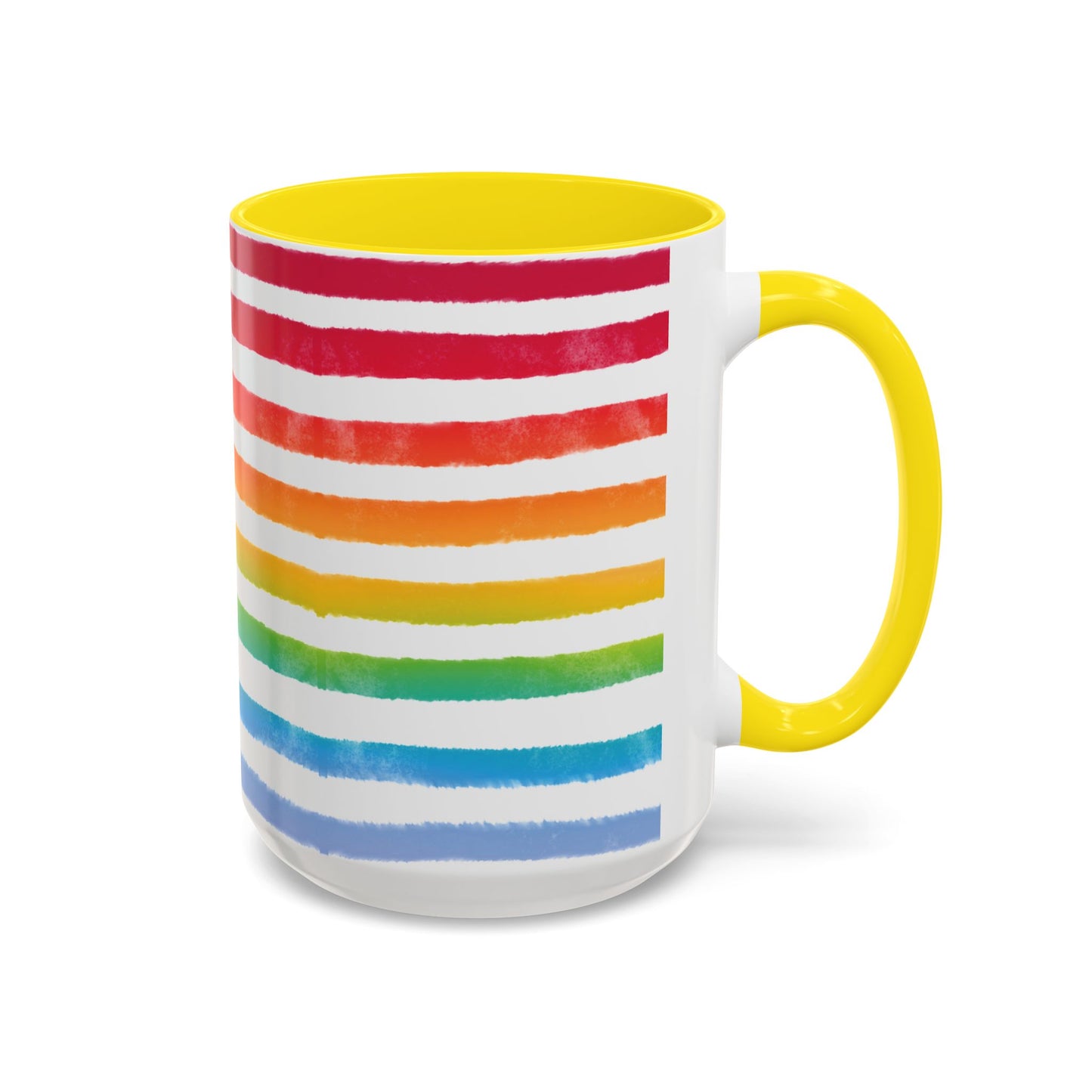 🌈 Bold Rainbow Stripes Pride Mug | 11oz/15oz | Purple Accent