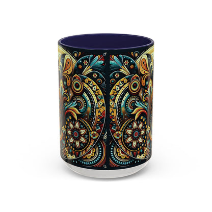 ☕️ Accent Coffee Mug (11, 15oz) – Beautiful Boho Style Graphic 🌿
