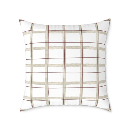 Modern Rustic Square Pillow, Cozy Home Decor, Throw Pillow for Living Room, Farmhouse Style Cushion, Perfect for Gifts