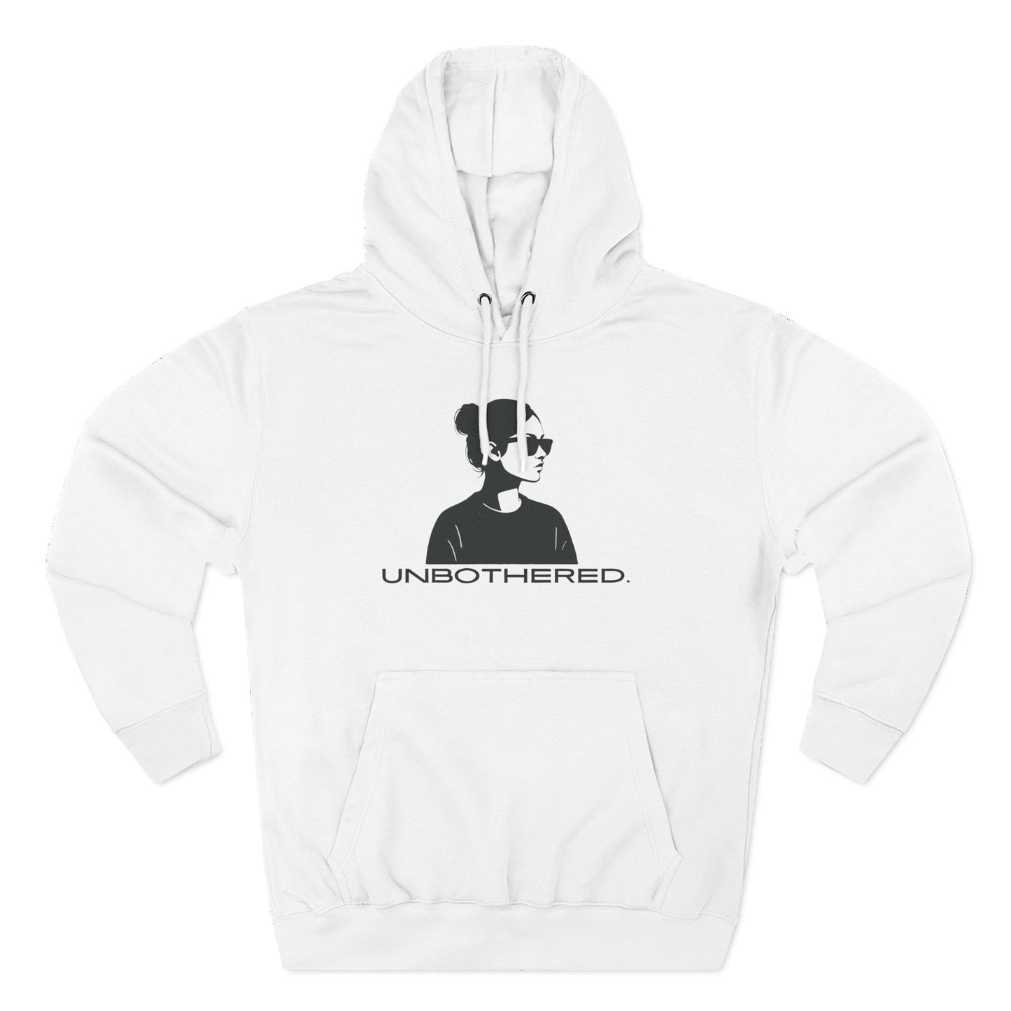 UNBOTHERED Hoodie | Minimalist Silhouette Graphic Unisex Pullover