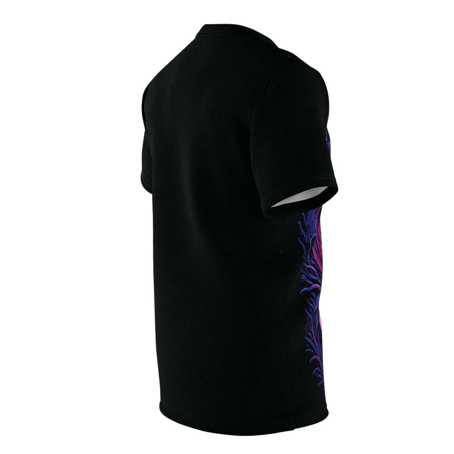 Neon Halloween AOP T-Shirt – Spooky Season Jack-o’-Lantern & Witch Design (All-Over Print)