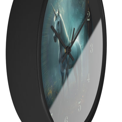 Mystical Unicorn Wall Clock – Enchanted Forest Fantasy 10" Decor
