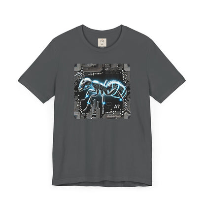 Futuristic Tech Ant Graphic Tee - Unisex Short Sleeve Jersey Shirt Techcore Tee