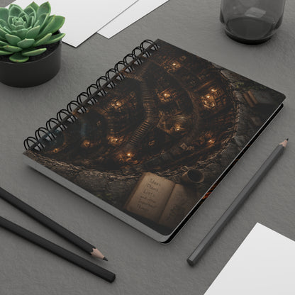 The Library Below Spiral Journal – Dark Academia Fantasy Notebook