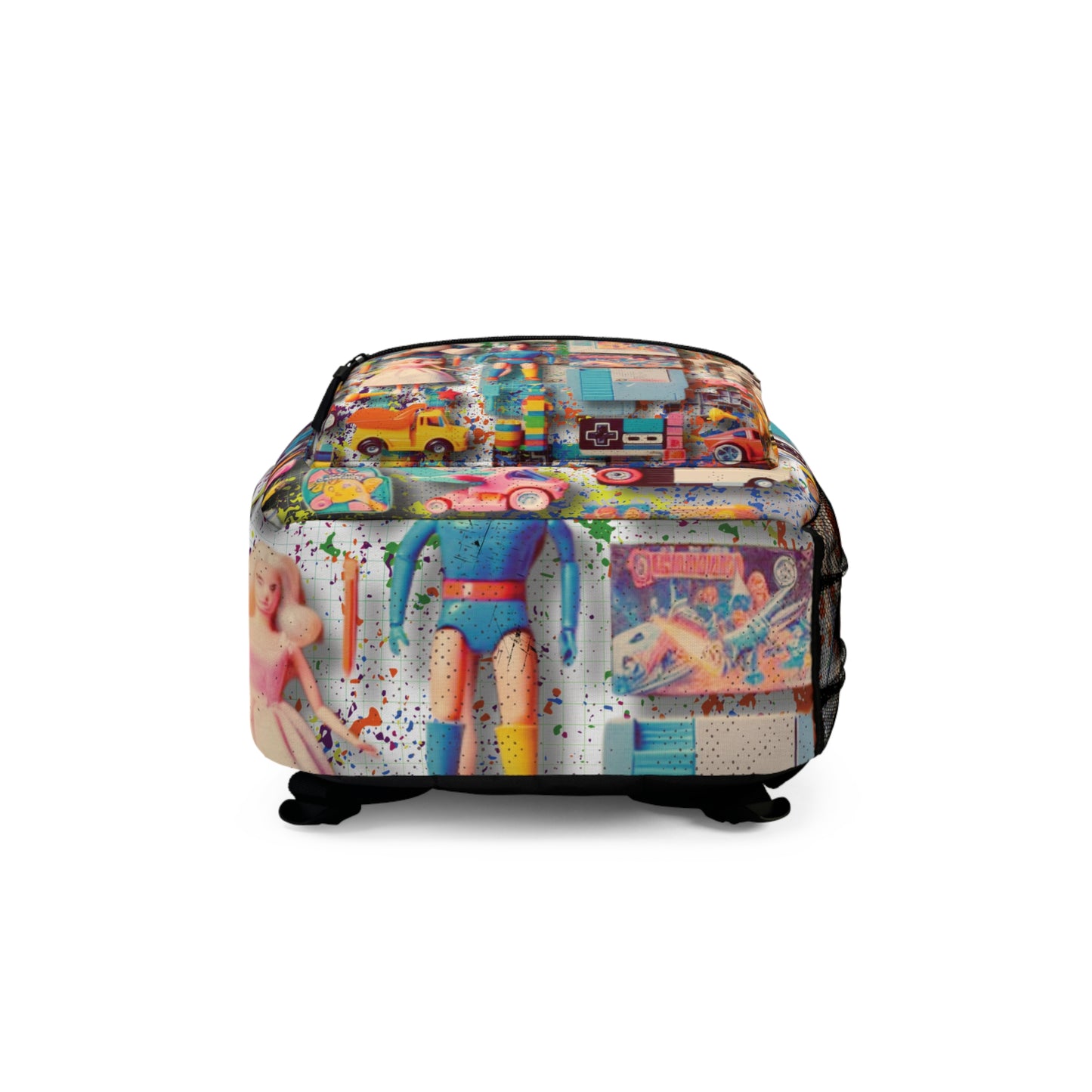 “Childhood Memories” – Nostalgic Toy Print Bag - White