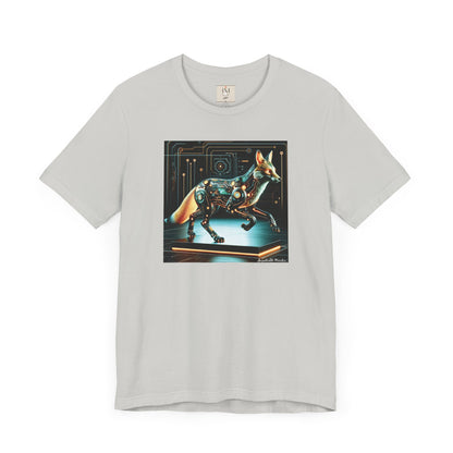 Futuristic Cybernetic Fox Graphic Tee - Unisex Jersey Short Sleeve T-Shirt