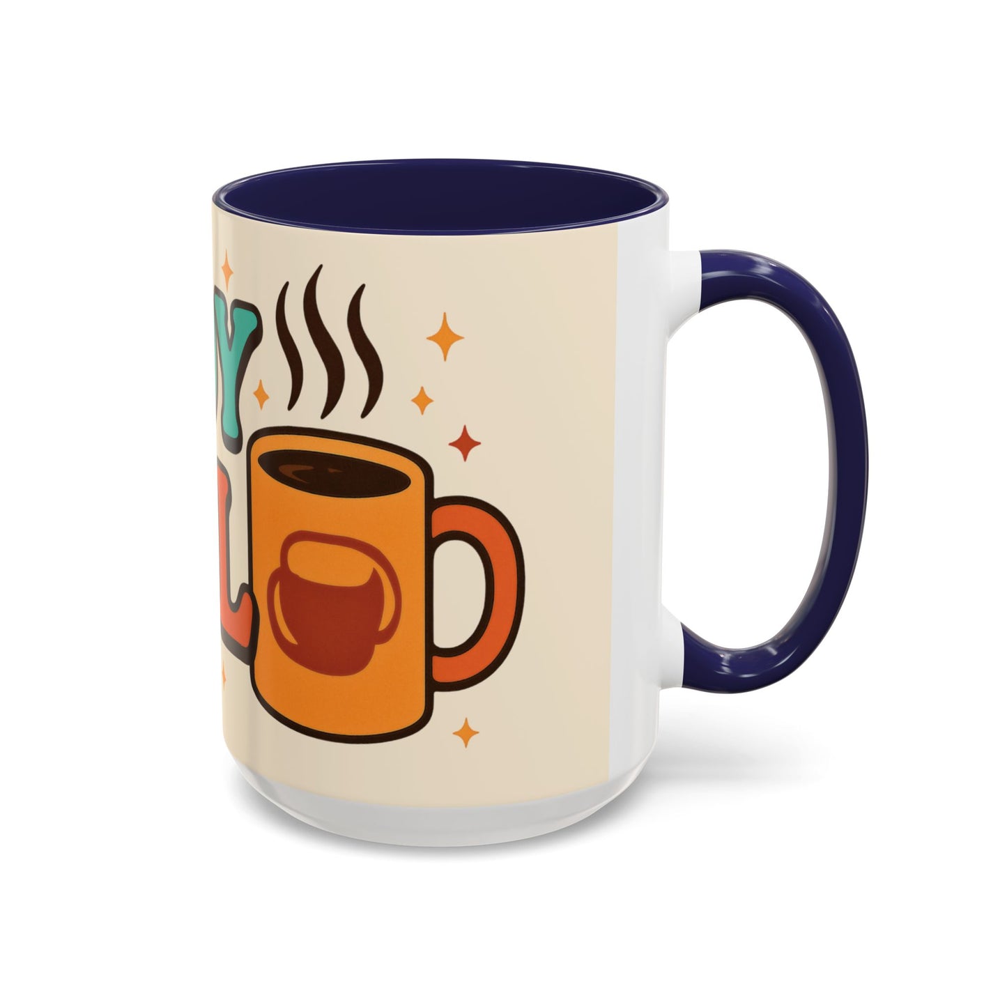 Study Fuel Color Accent Mug (11oz/15oz) – Retro Teacher/Student Coffee Cup • Back to School • Durable Ceramic