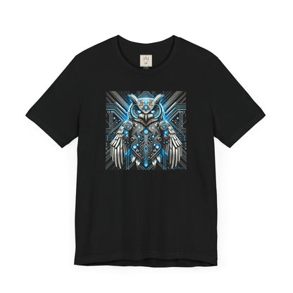 Mystical Cybernetic Owl Graphic Tee - Unisex Tch Short Sleeve T-Shirt