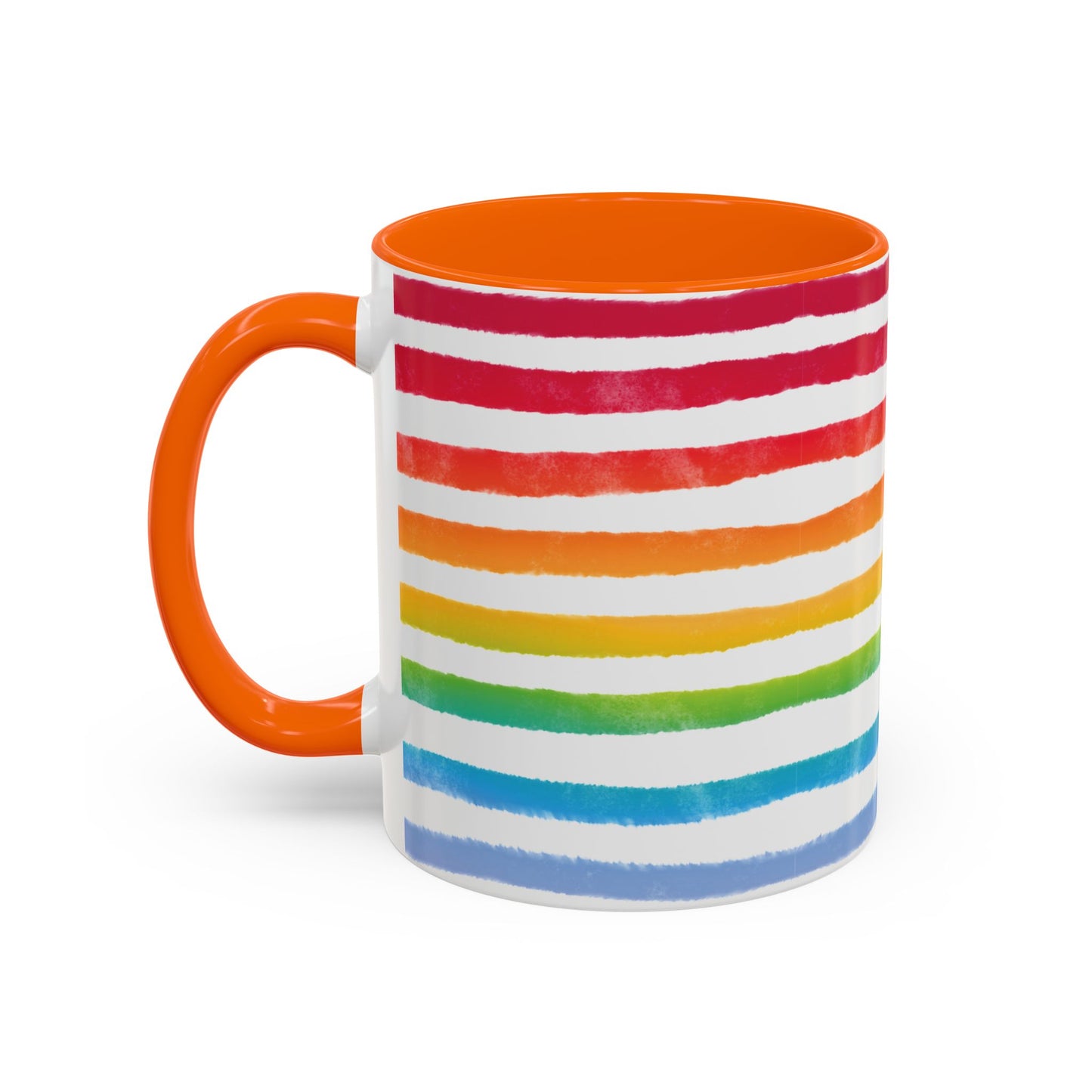 🌈 Bold Rainbow Stripes Pride Mug | 11oz/15oz | Purple Accent