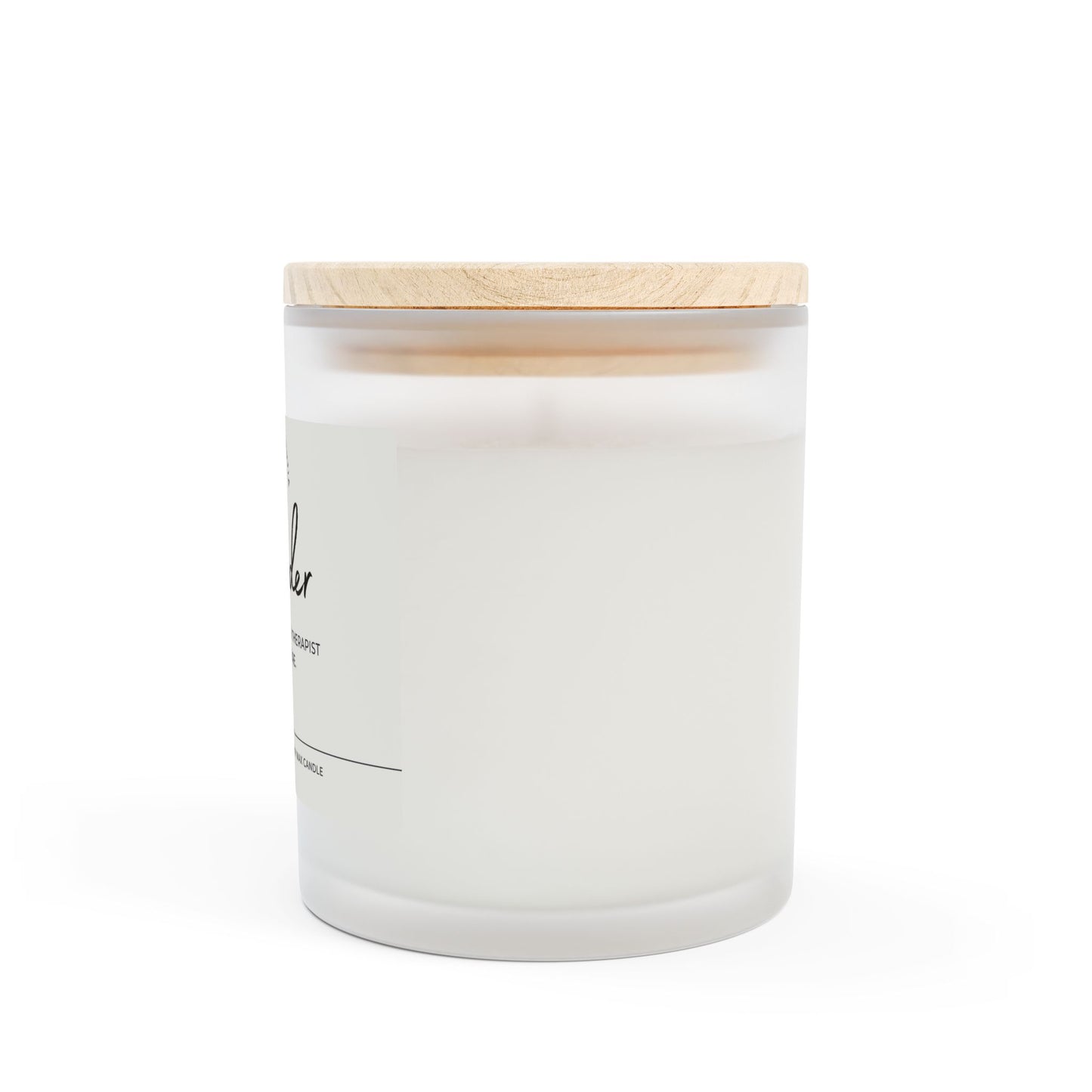 11oz Frosted Glass Natural Soy Wax Candle with Wooden Wick – Available in 9 Scents