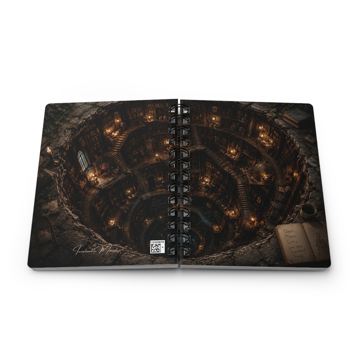 The Library Below Spiral Journal – Dark Academia Fantasy Notebook