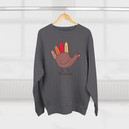 Give Thanks Sweatshirt — Minimalist Thanksgiving Turkey Design | Premium Lane Seven Fleece | Free Worldwide Shipping
