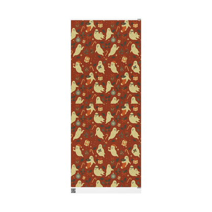 Vintage Holiday Ghosties - Luxury Holiday Wrapping Paper, Victorian Ghost Gift Wrap, 30" Roll (Matte/Gloss)