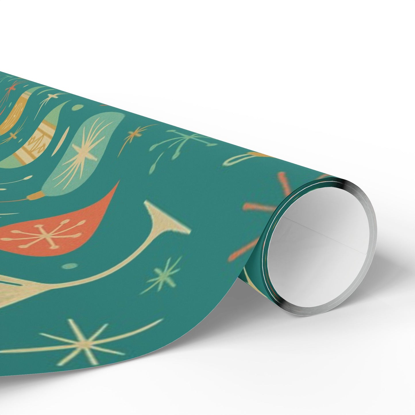 Atomic Christmas Cocktail – Mid-Century Holiday Wrapping Paper, Retro Martini Gift Wrap, 30" Roll (Matte/Gloss)