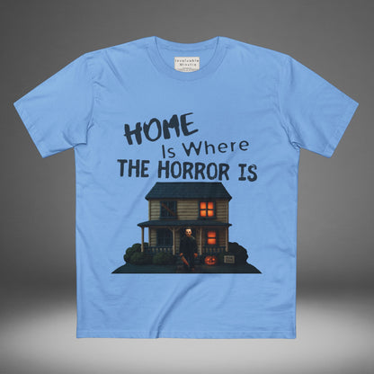 Home Is Where The Horror Is — Slasher House Unisex Tee | AS Colour 5001
