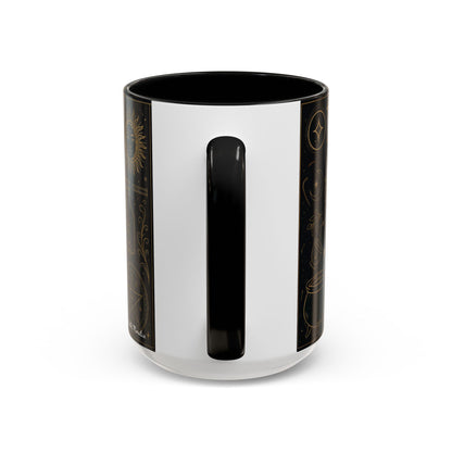 Witchy Aesthetic Coffee Mug – 15oz Black & Purple Ceramic with Occult Symbols – Goth Kitchen Decor, Halloween Gift Idea - 11oz/15oz