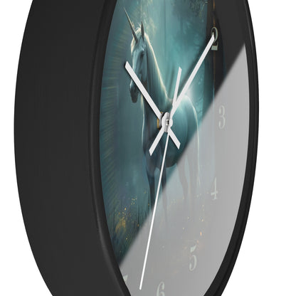 Mystical Unicorn Wall Clock – Enchanted Forest Fantasy 10" Decor