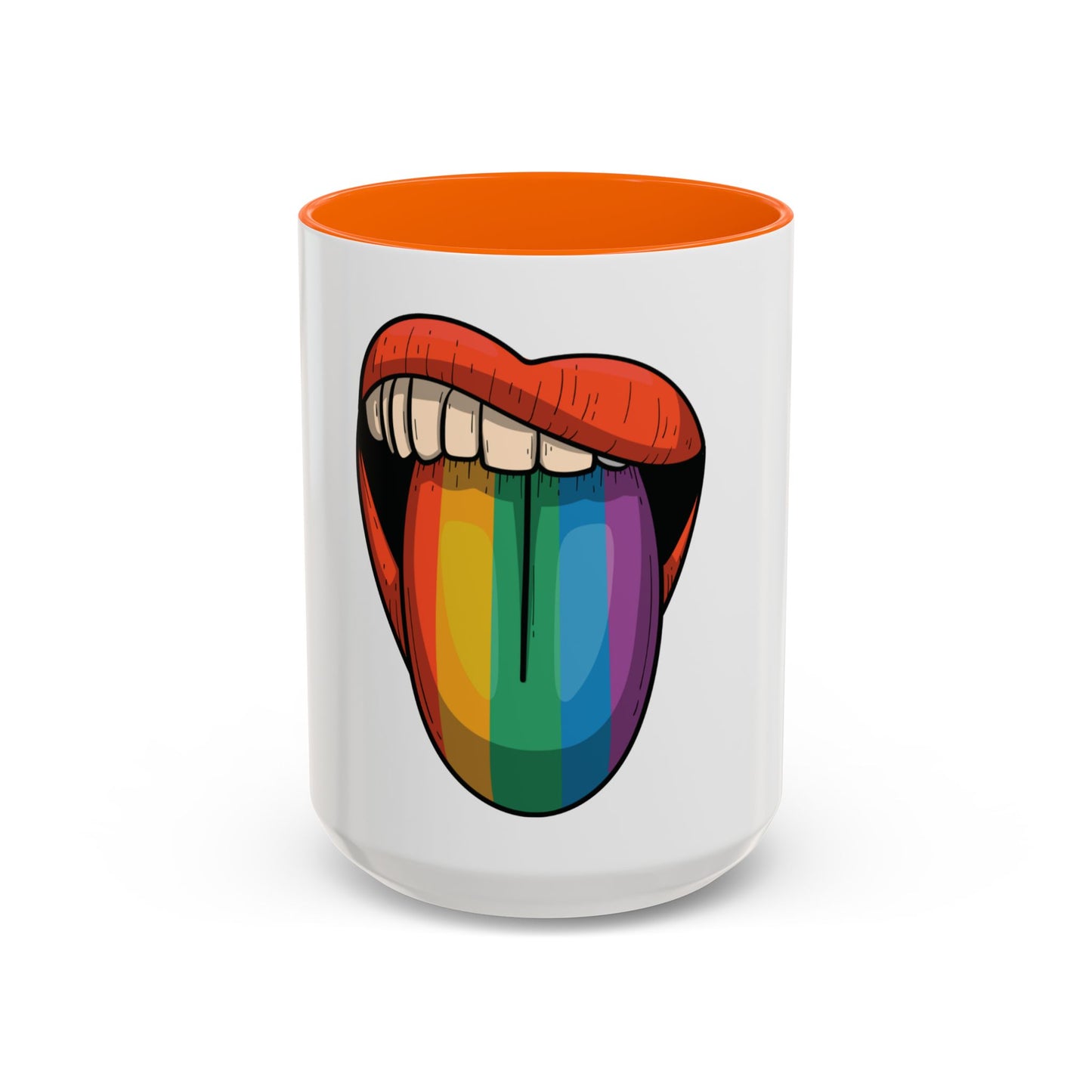🔥💋 Pride Tongue Ceramic Mug – Rainbow Tongue Vibes 🌈✨