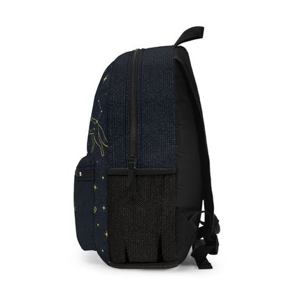 Gold Celestial Constellations Backpack – Premium Starry Night Astronomy Bag with Moon & Saturn Design