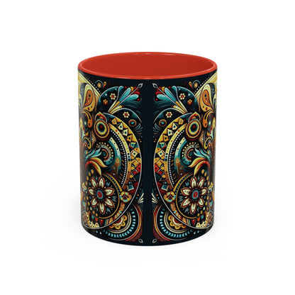 ☕️ Accent Coffee Mug (11, 15oz) – Beautiful Boho Style Graphic 🌿