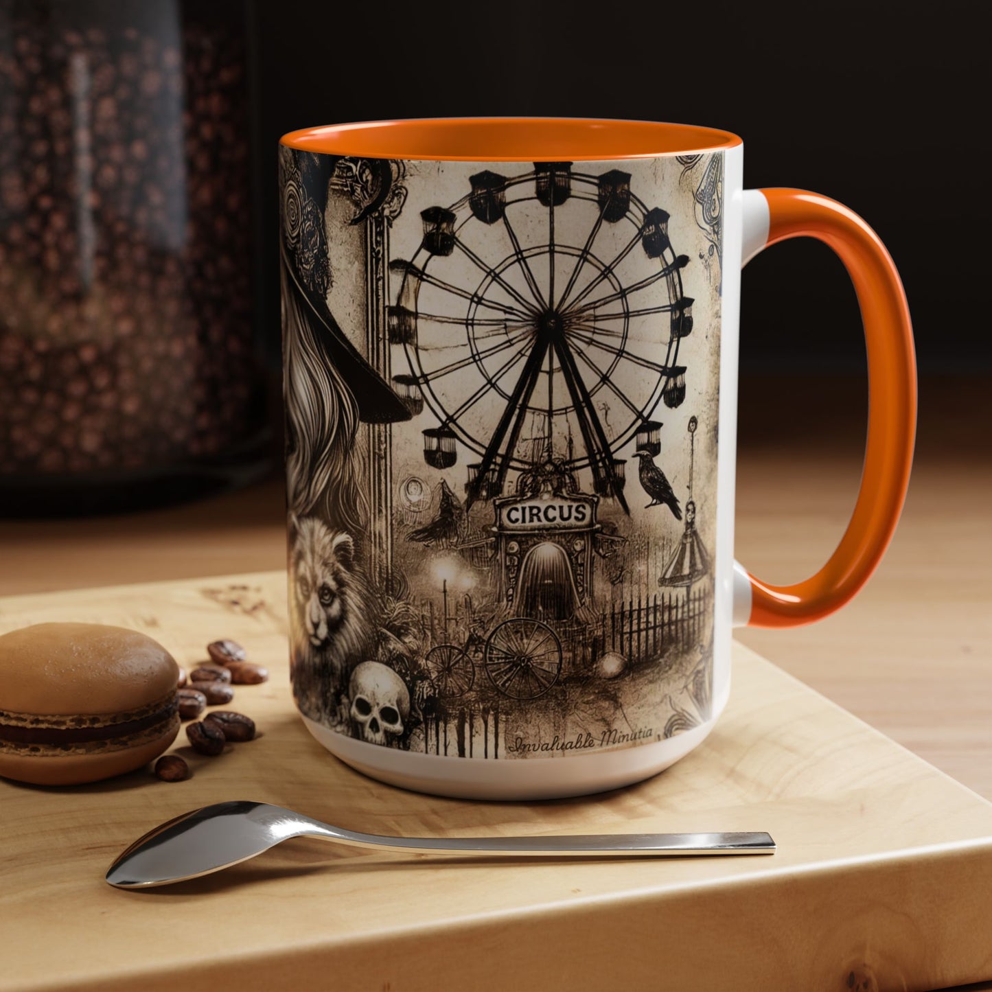 Creepy Circus Witch Mug | Vintage Halloween Accent Coffee Mug (11oz/15oz)