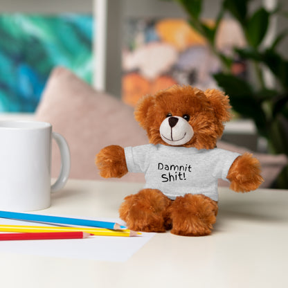 8" Funny Stuffed Animal Gift for Adults, Cute Plush Toy, Humor Bear, Sarcastic Gifts, Quirky Decor, Comfort Toy with Quote