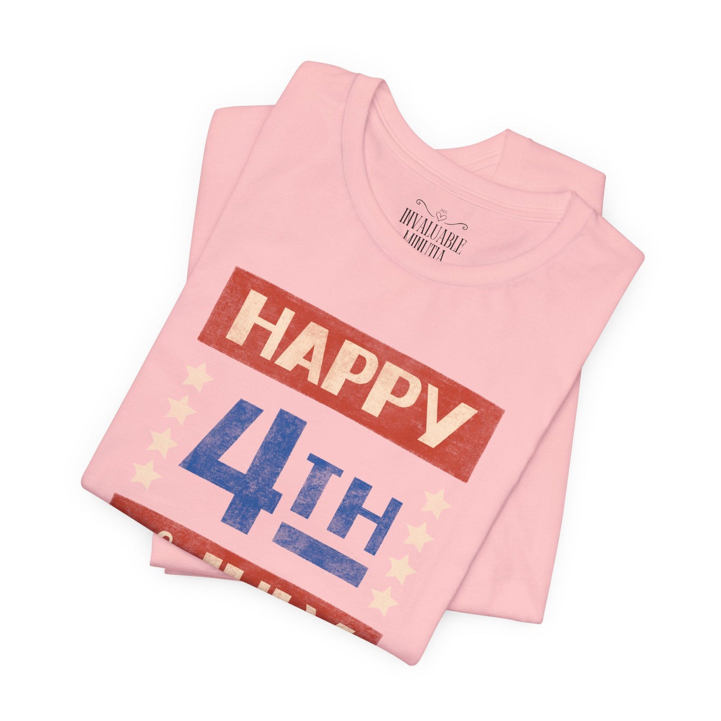 Happy 4th / Land of the Free Tee – Dual-Sided Print – Unisex Bella + Canvas Jersey T-Shirt