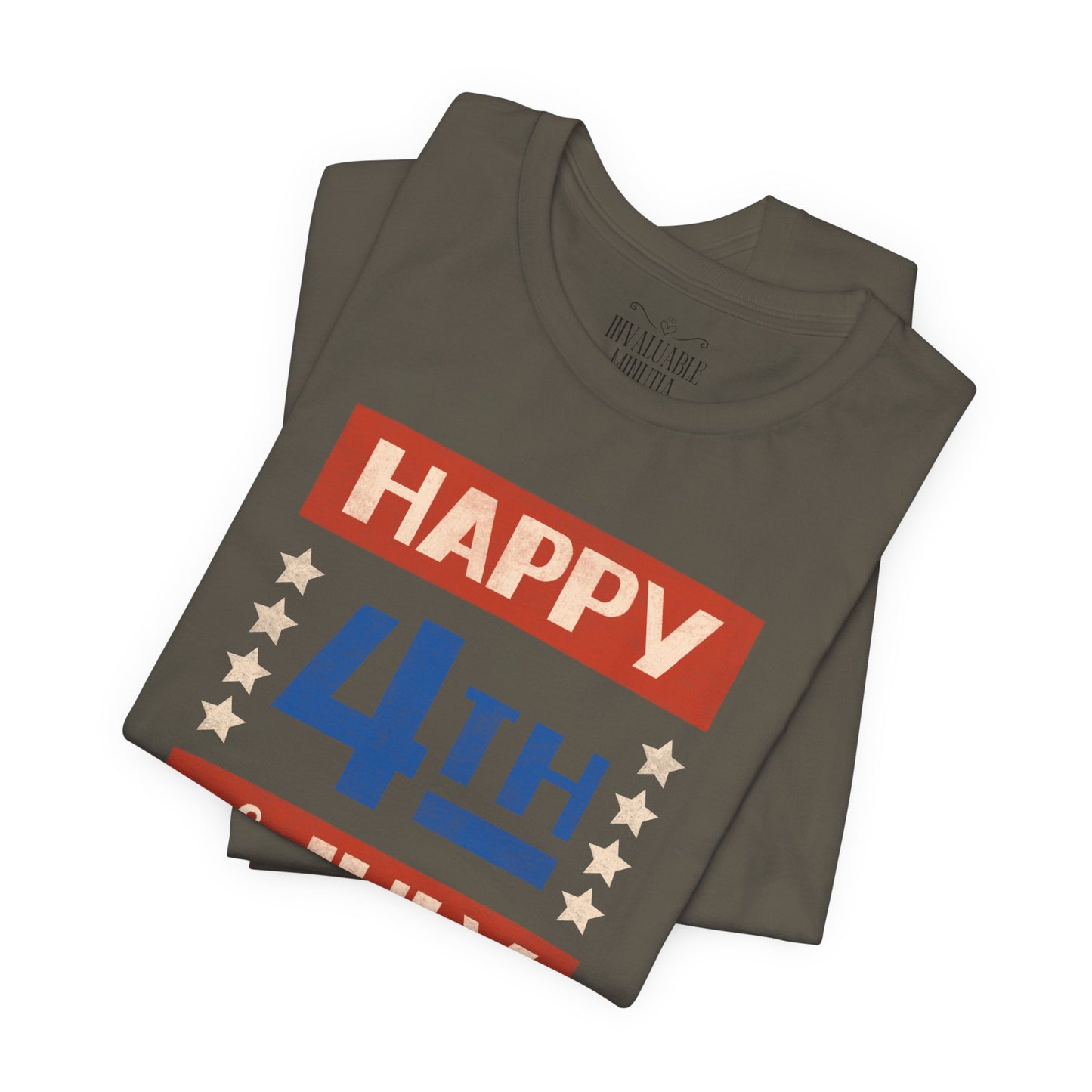 Happy 4th / Land of the Free Tee – Dual-Sided Print – Unisex Bella + Canvas Jersey T-Shirt