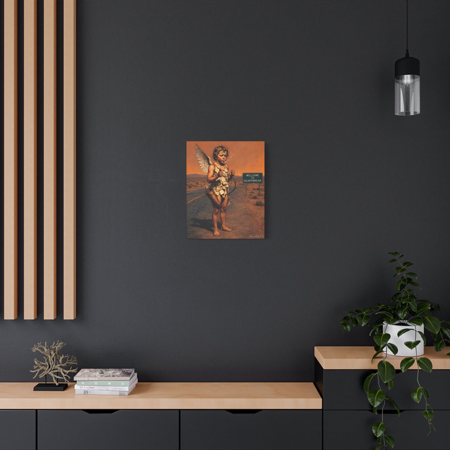 Welcome to Heartbreak – Nostalgic Americana Canvas Wall Art