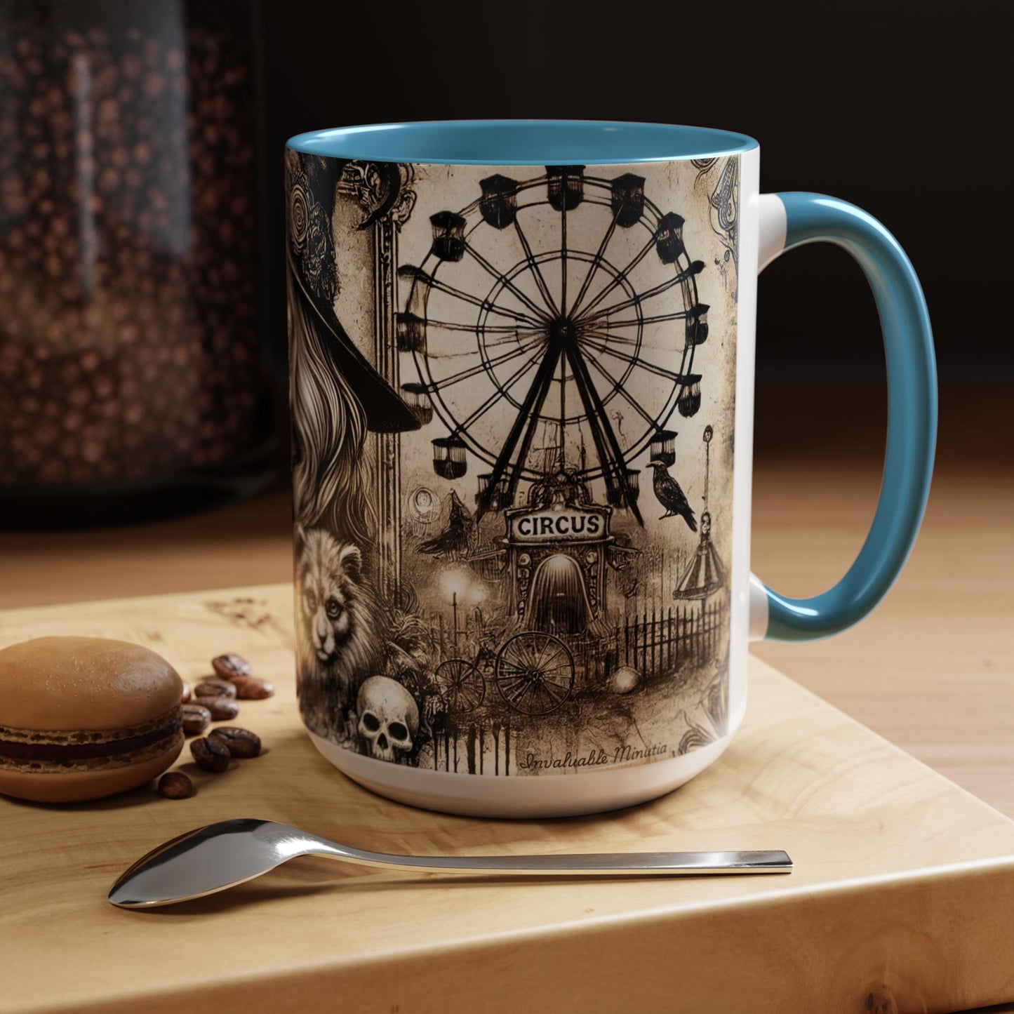 Creepy Circus Witch Mug | Vintage Halloween Accent Coffee Mug (11oz/15oz)