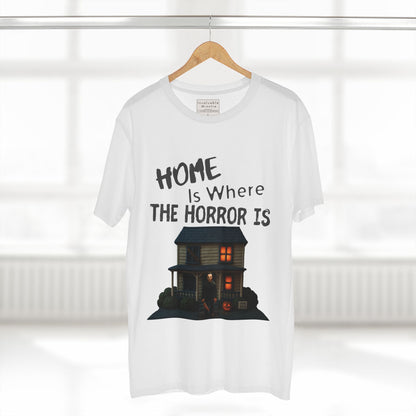 Home Is Where The Horror Is — Slasher House Unisex Tee | AS Colour 5001