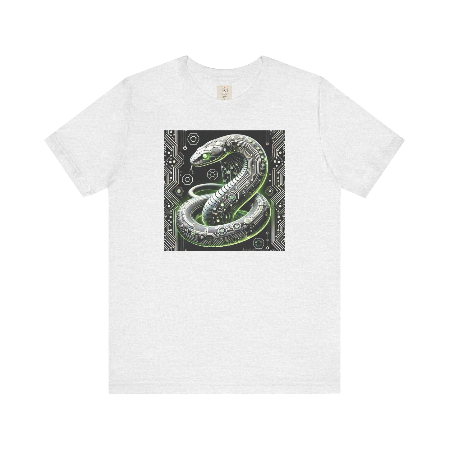 Cyber Snake Unisex Short Sleeve Tee - Futuristic Design for Tech Enthusiasts