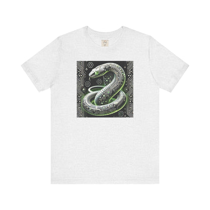 Cyber Snake Unisex Short Sleeve Tee - Futuristic Design for Tech Enthusiasts
