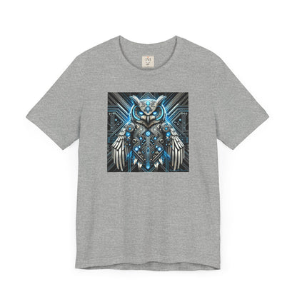Mystical Cybernetic Owl Graphic Tee - Unisex Tch Short Sleeve T-Shirt