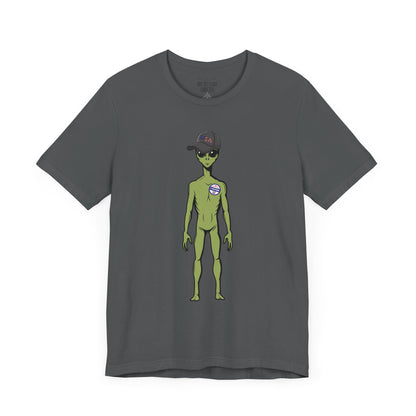 Alien Graphic Tee, Fun T-Shirt for Sci-Fi Lovers, Unisex Casual Wear, Great for Festivals, Gifts for Nerds, Everyday Comfort