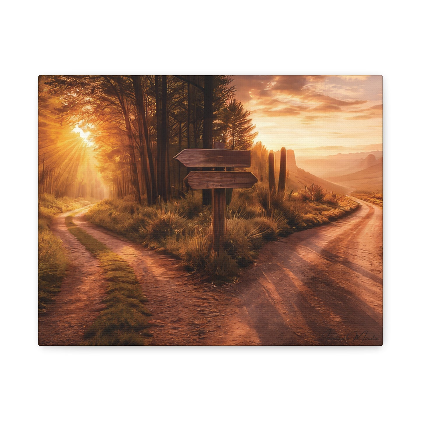 Split Roads Matte Canvas, Stretched, 1.25"