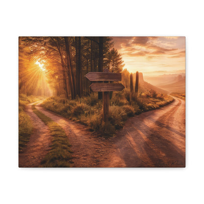 Split Roads Matte Canvas, Stretched, 1.25"