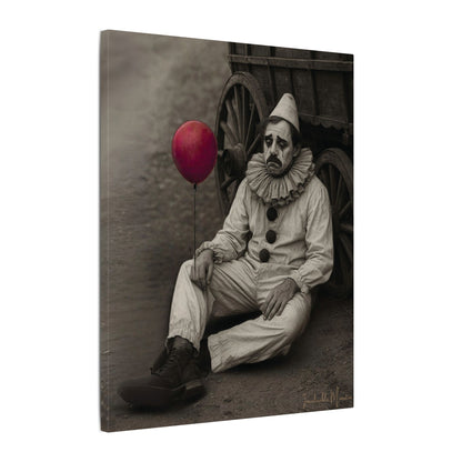 The Clown – Matte Canvas Print (Gallery-Wrapped) 0.75" – Vintage Circus-Inspired Canvas Wall Art
