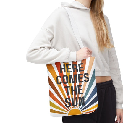Here Comes the Sun – Retro Sunburst Tote Bag