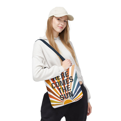 Here Comes the Sun – Retro Sunburst Tote Bag