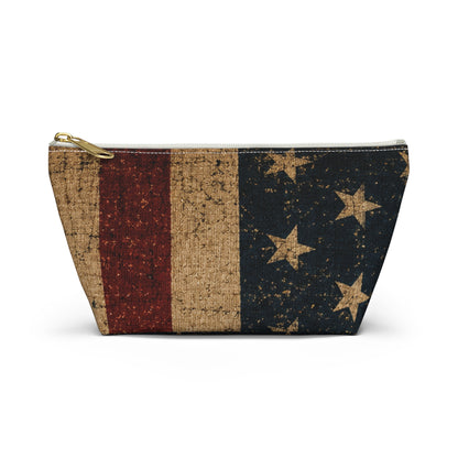 Vintage American Flag Accessory Pouch Pencil Pouch Makeup