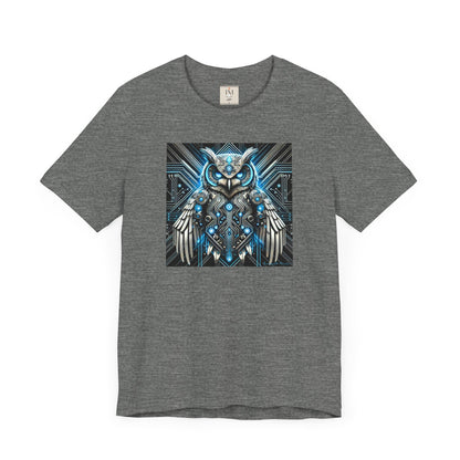 Mystical Cybernetic Owl Graphic Tee - Unisex Tch Short Sleeve T-Shirt