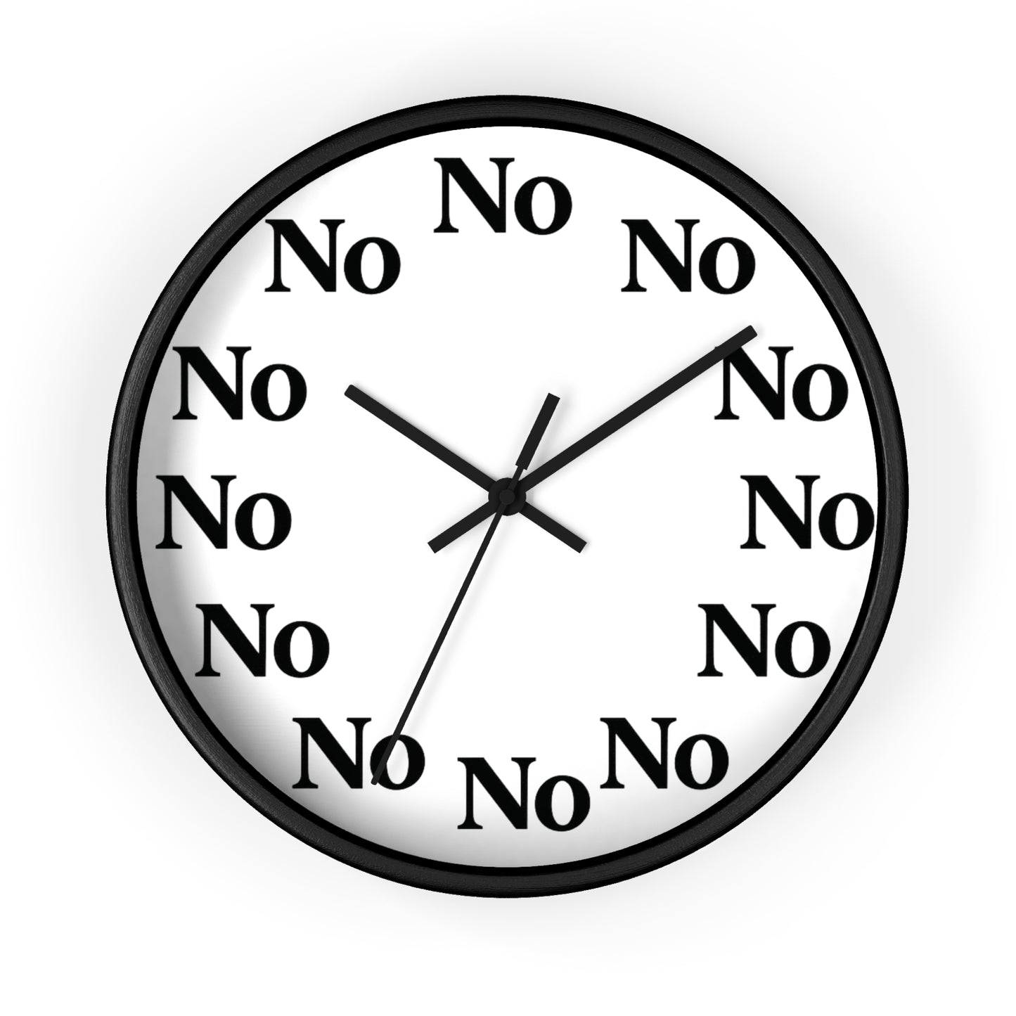 Funny Sarcastic Wall Clock – All Hours Say NO – Boutique 10” Clock for ADHD, Burnout & Passive Aggression Decor