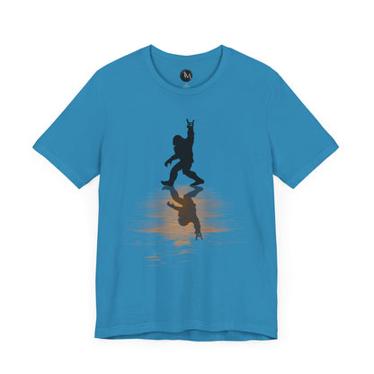 Rocking Bigfoot Unisex Bella+Canvas Jersey Tee - Fun Graphic Shirt for Nature & Cryptid Lovers