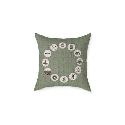 Fun Camping Decor Pillow - Emotional Support Tent – Boutique Canvas Throw Pillow