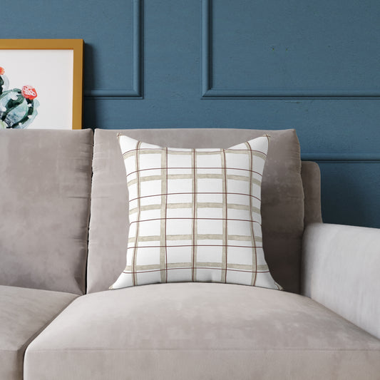 Modern Rustic Square Pillow, Cozy Home Decor, Throw Pillow for Living Room, Farmhouse Style Cushion, Perfect for Gifts